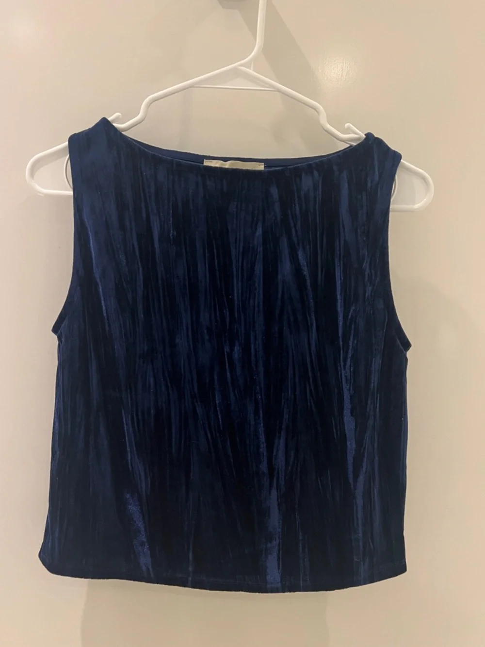 Monk & Lou Sleeveless Navy Velvet Midi Skirt Set - Picture 4 of 14